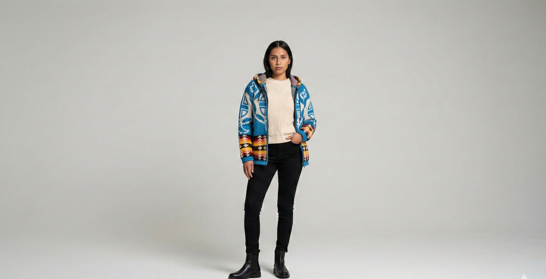 Pull unisexe en alpaga motif tortue