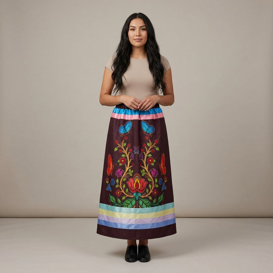 Floral Butterfly Ribbon Skirt