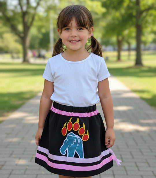 OLDTRIBES™ Infants Embroidered Black Ribbon Skirt
