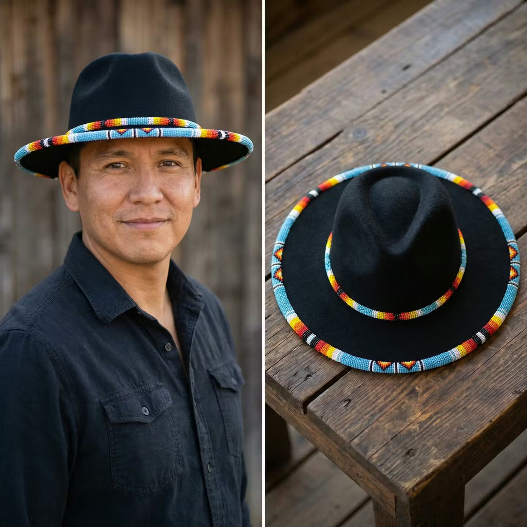 Size-61 Handmade Beaded Hat