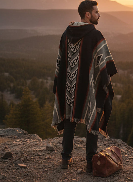 Zigzag HandMade Wool Poncho