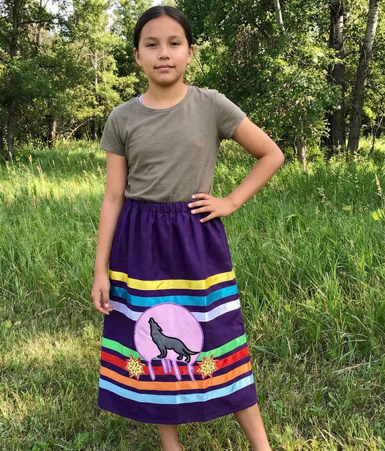 OLDTRIBES™ Youth Wolf Ribbon Skirt
