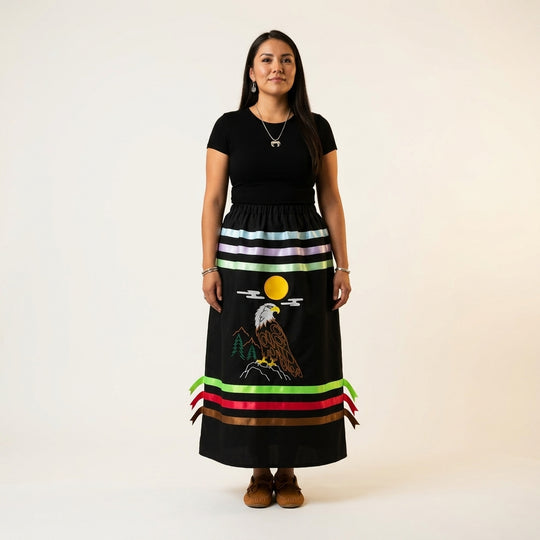 Golden Eagle Spirit Ribbon Skirt
