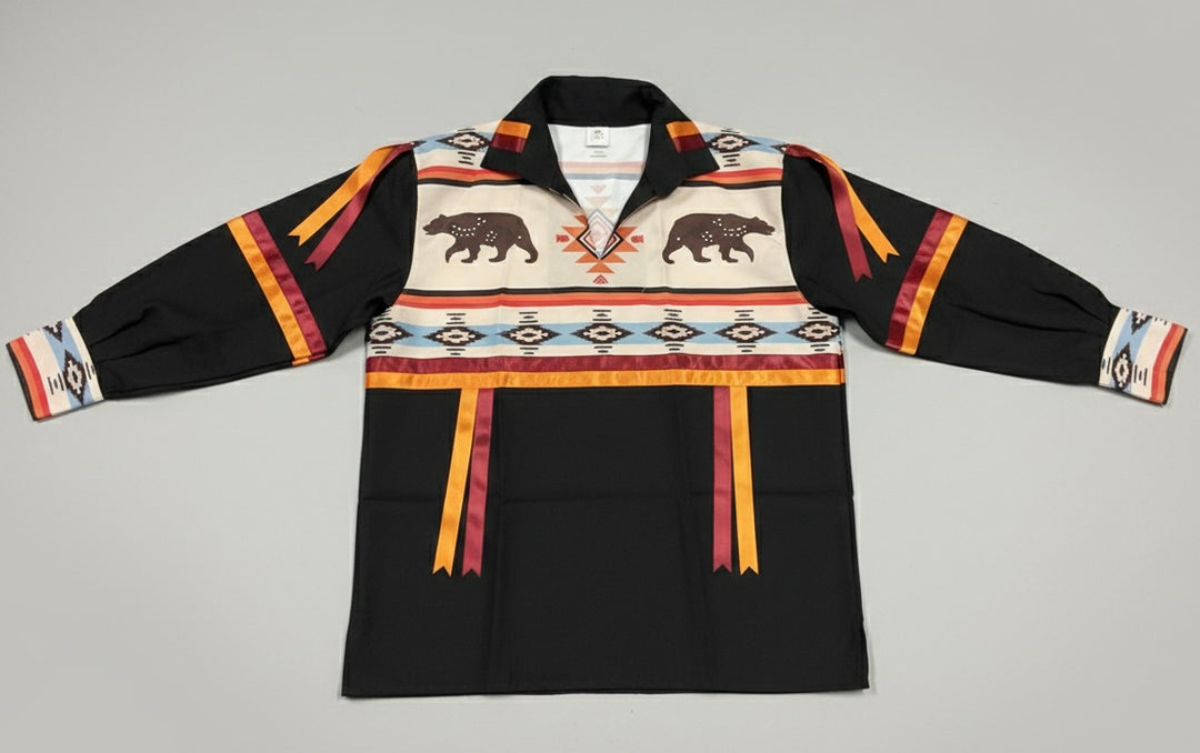 Bear maroon and orange Ribbon Shirt