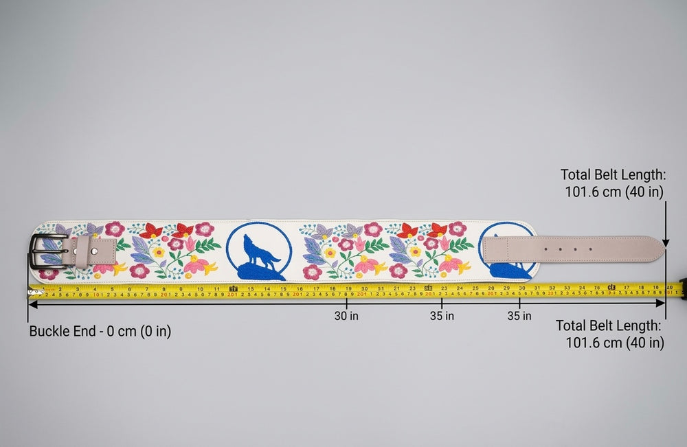 Heritage Leather Regalia  Belt (WOLF)