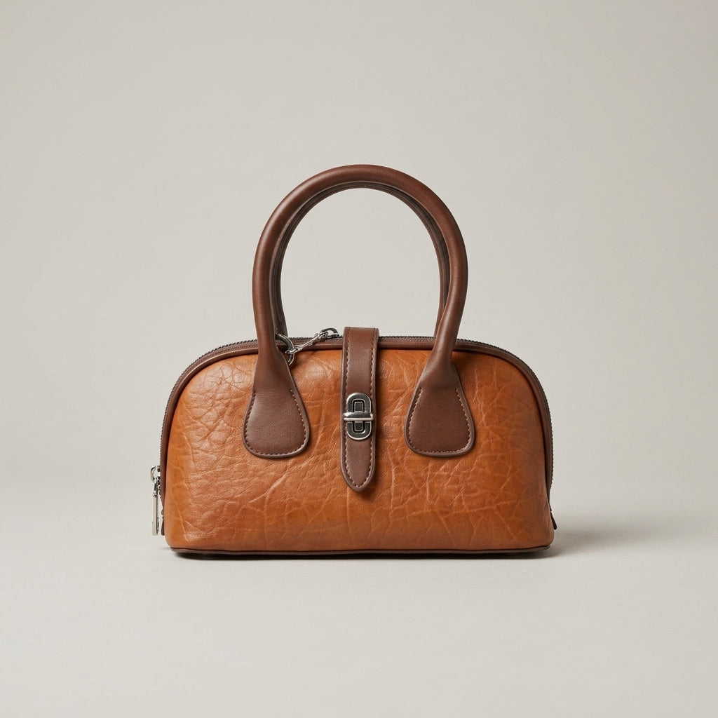 Vintage Mini Barrel Crossbody Handbag