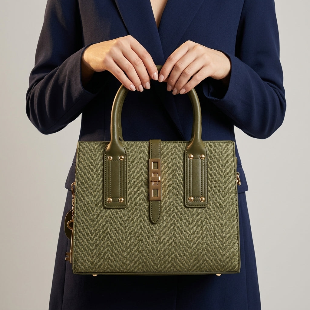 Heritage Chevron Satchel