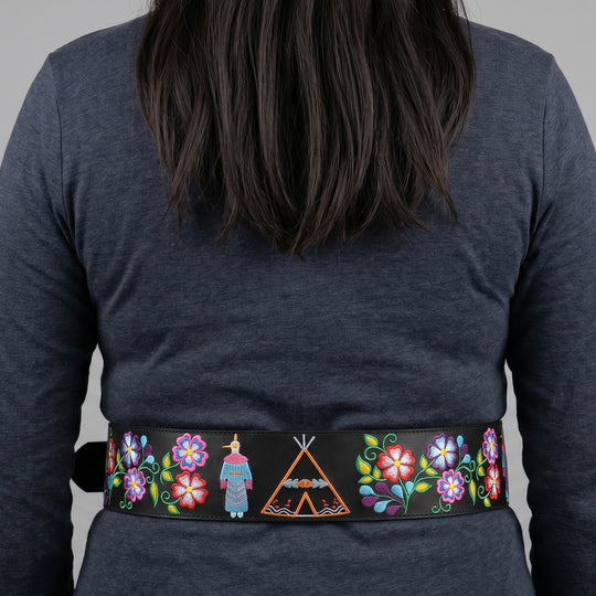 Heritage Leather Regalia  Belt (TEEPEE)