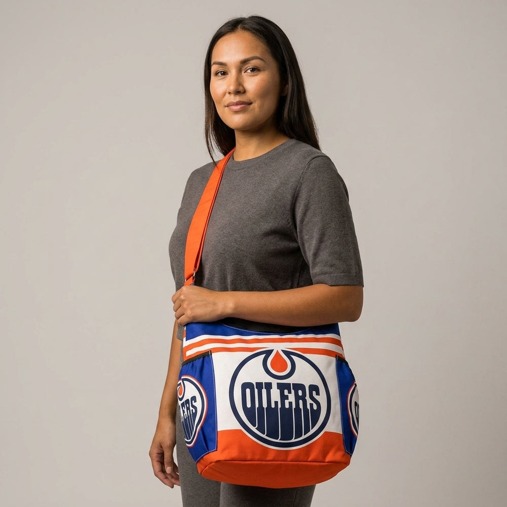 Orange White Oiler Crossbody Bag
