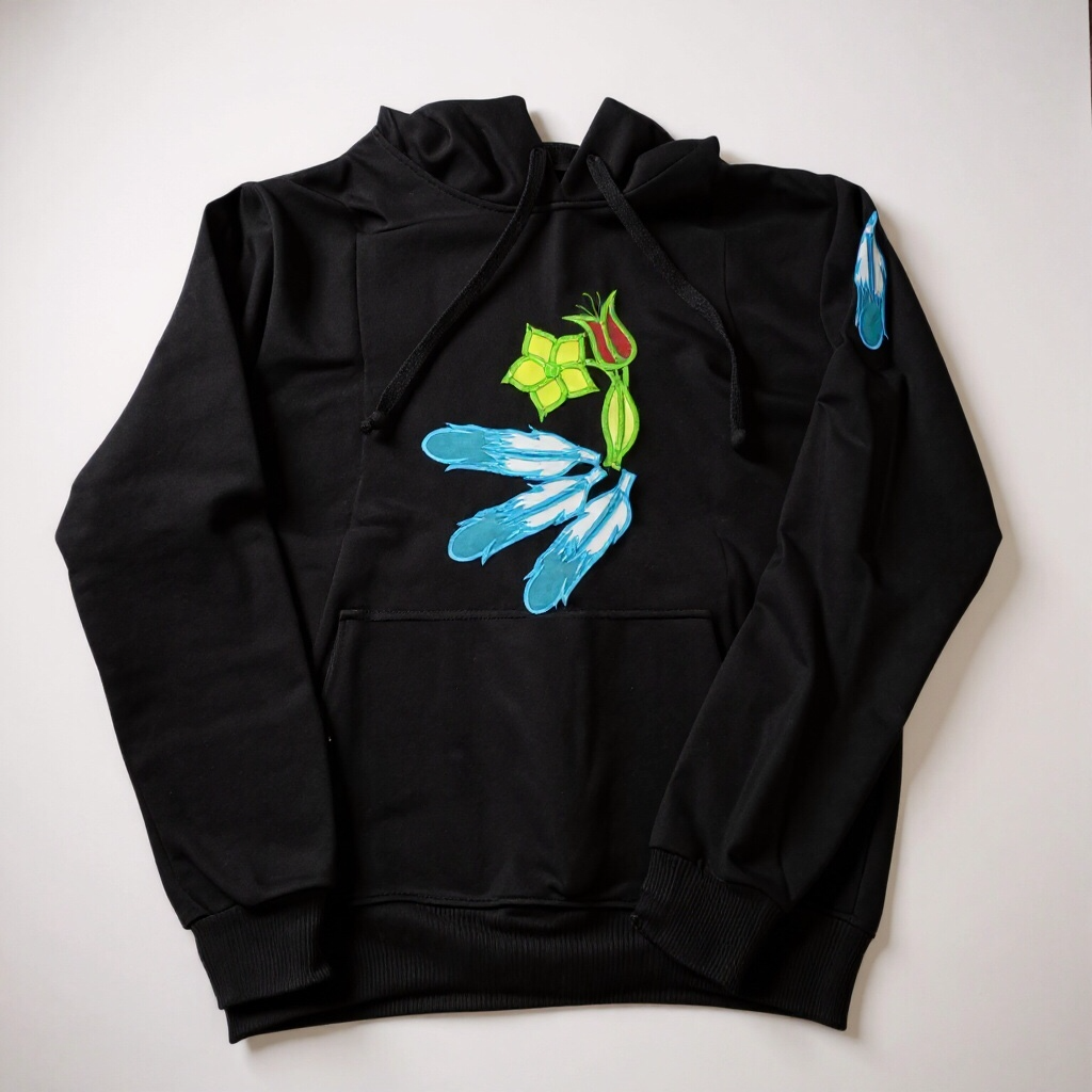Embroidered Hoodies (Feather)