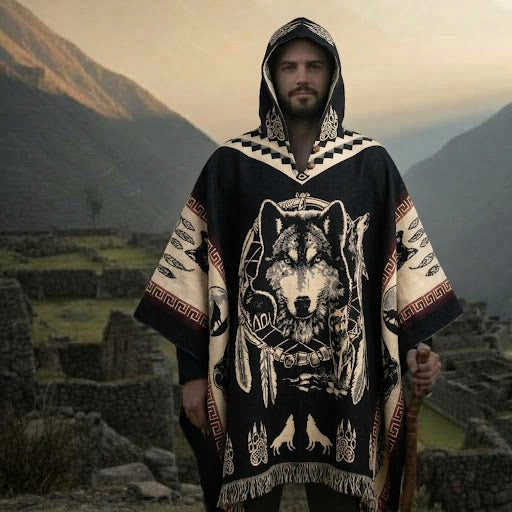 dream catcher Woolf HandMade Wool Poncho