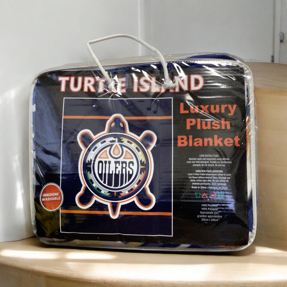 Oilers Turtle Island ultra soft Luxury Plush Blanket