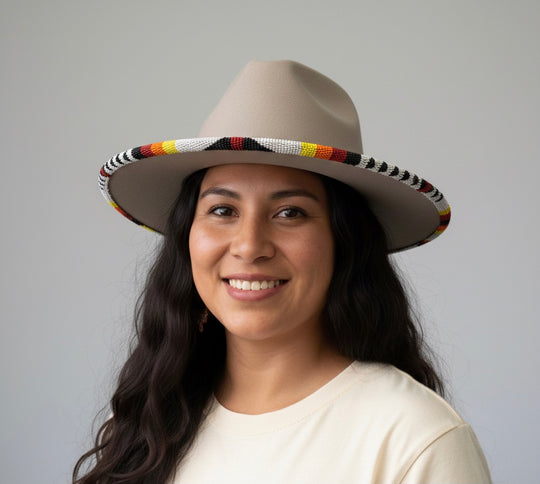 Size-61 Handmade Beaded Hat