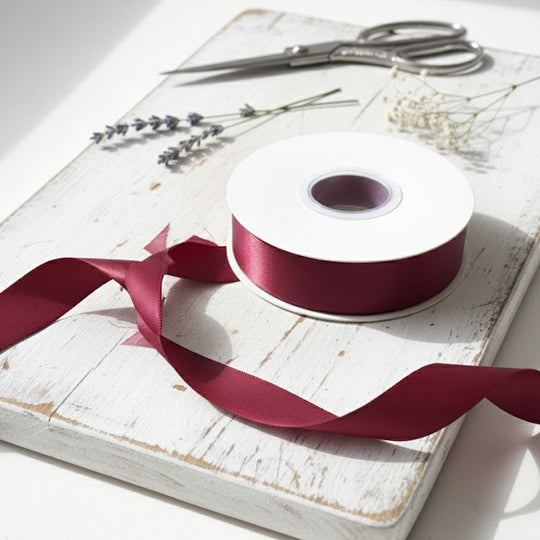 30 Meter Double Maroon #789 Ribbon Roll