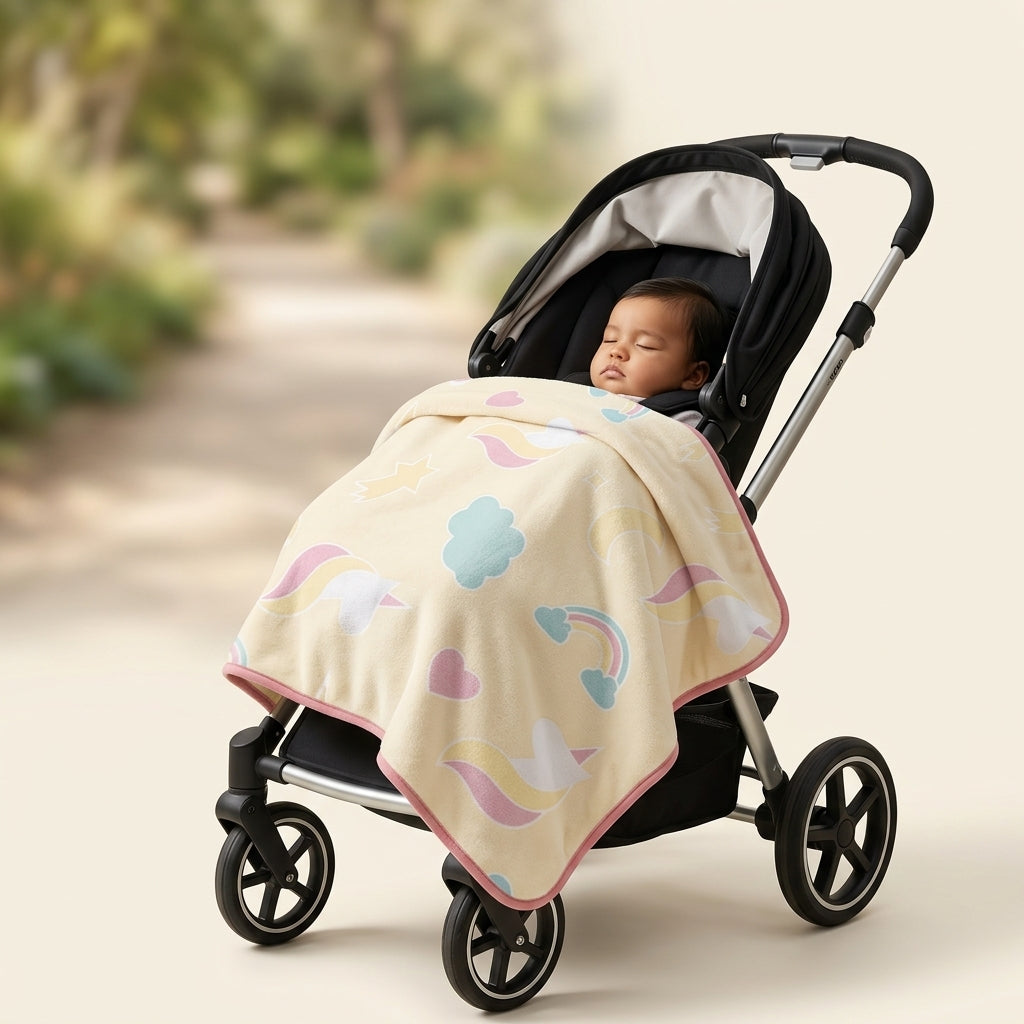 Pastel Yellow Unicorn baby blankets
