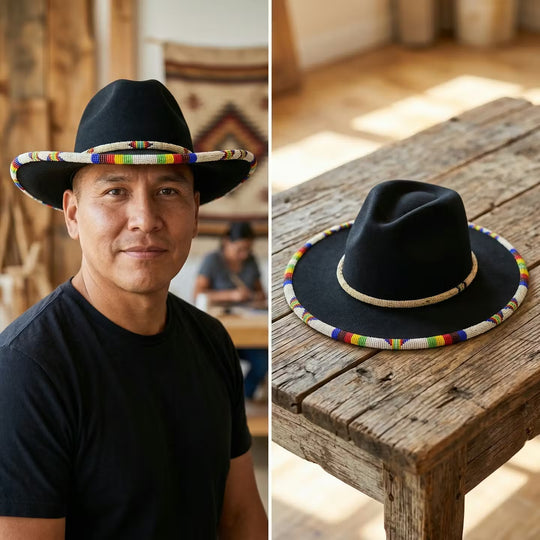 Size-58 Handmade Beaded Hat
