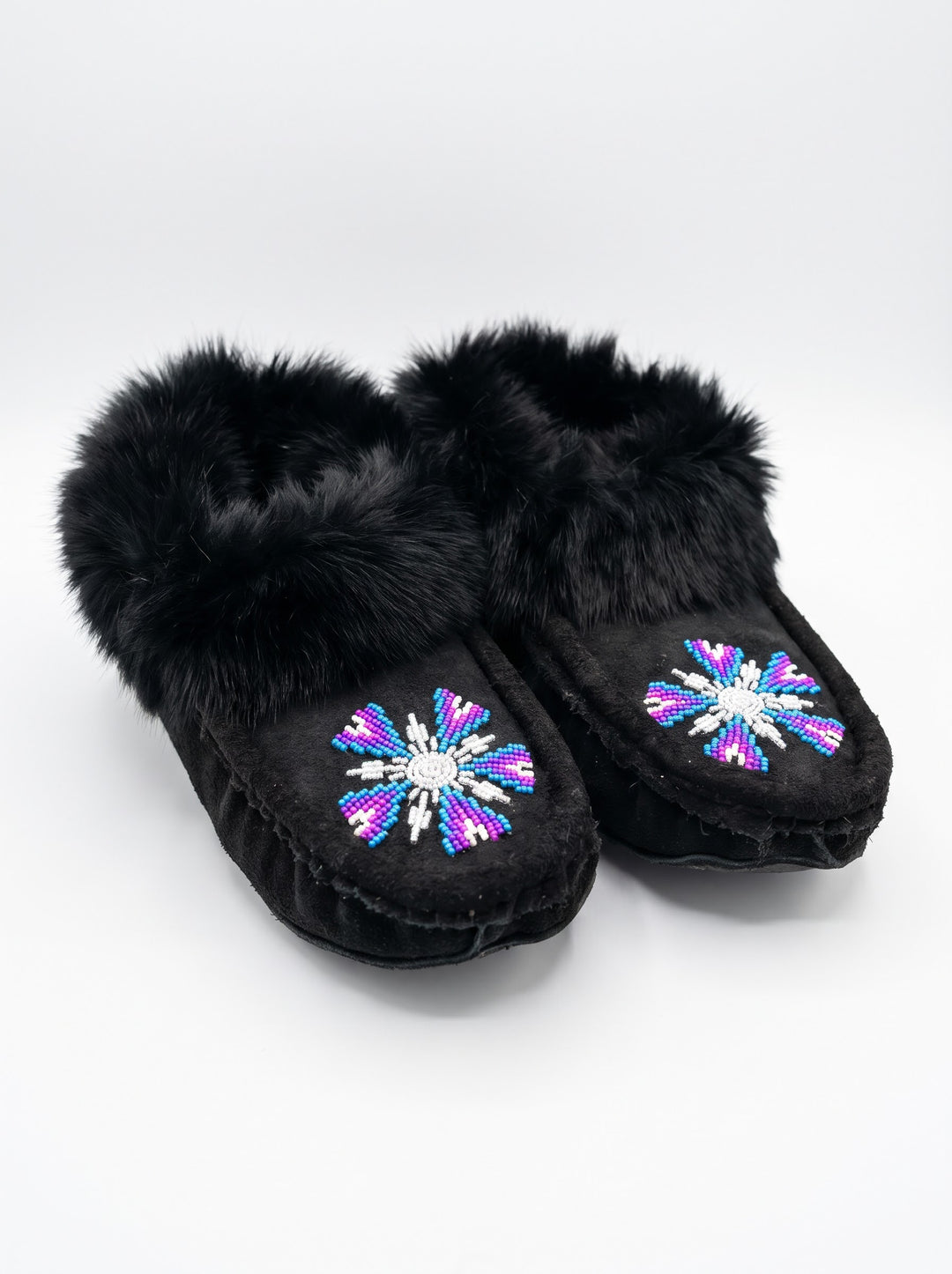 Moccasins with Beadwork (Size 9)