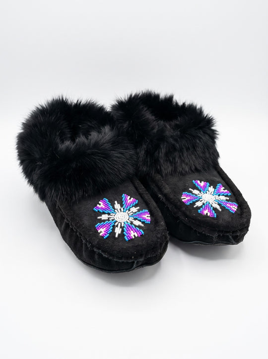 Moccasins with Beadwork (Size 9)