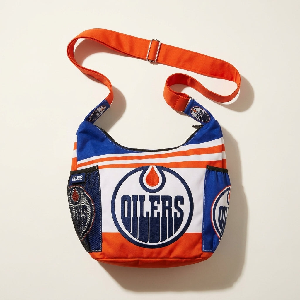 Orange White Oiler Crossbody Bag