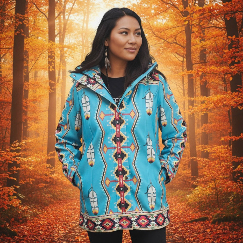 Dacnis Feather 3/4-Length Coat