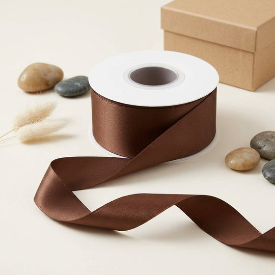 Satin Ribbon Double Face- Chocolate Brown 