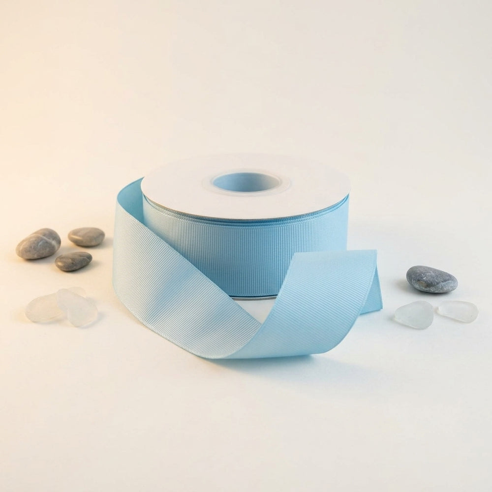 Satin Ribbon Double Face- Powder Blue #322- 3.8 cm Wide