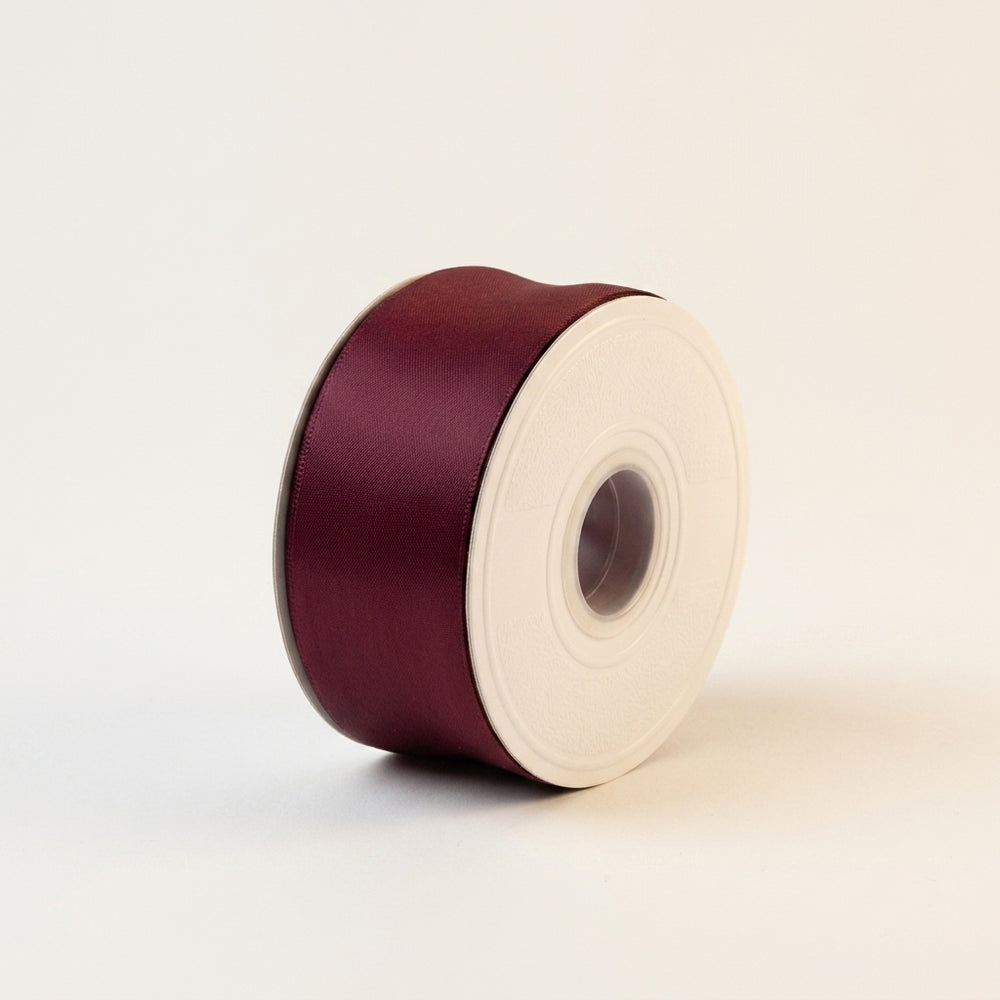 Satin Ribbon Double Face-Burgundy#275- 3.8 cm Wide