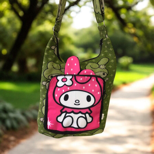 Green Sanrio kitty Crossbody bag