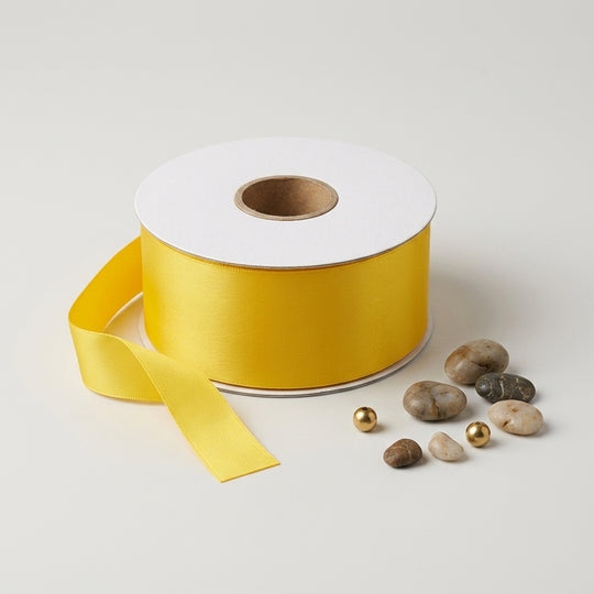 Satin Ribbon Double Face- Sunflower Yellow 