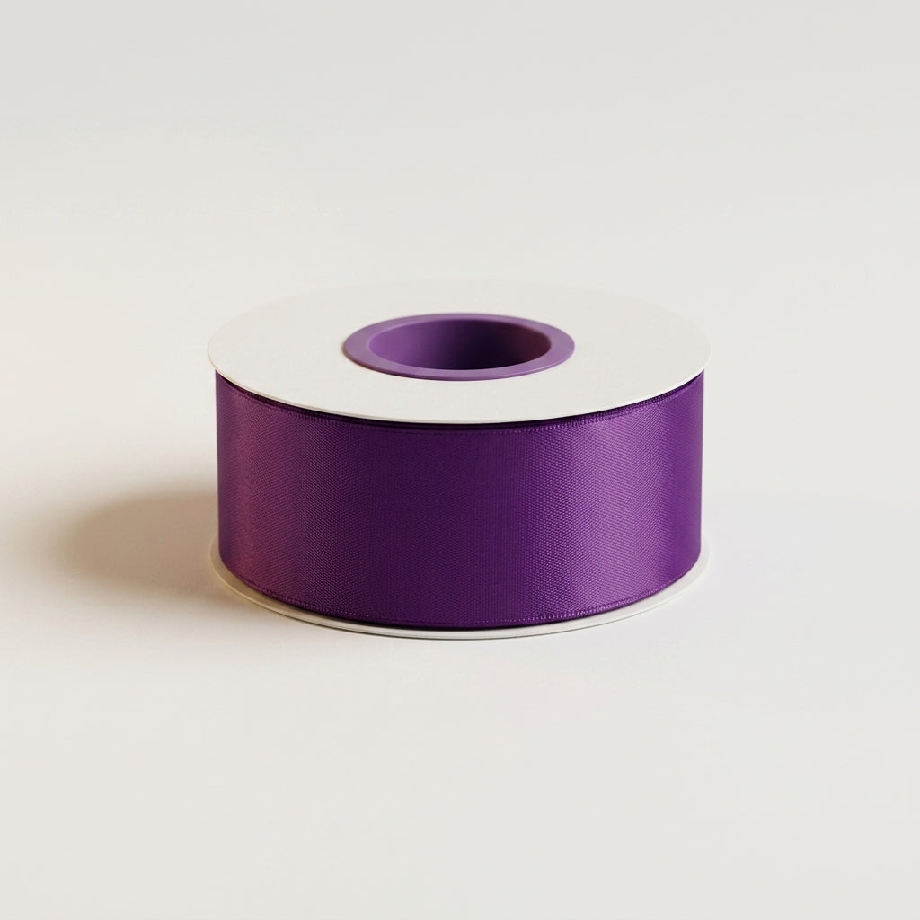 Satin Ribbon Double Face-Plum 