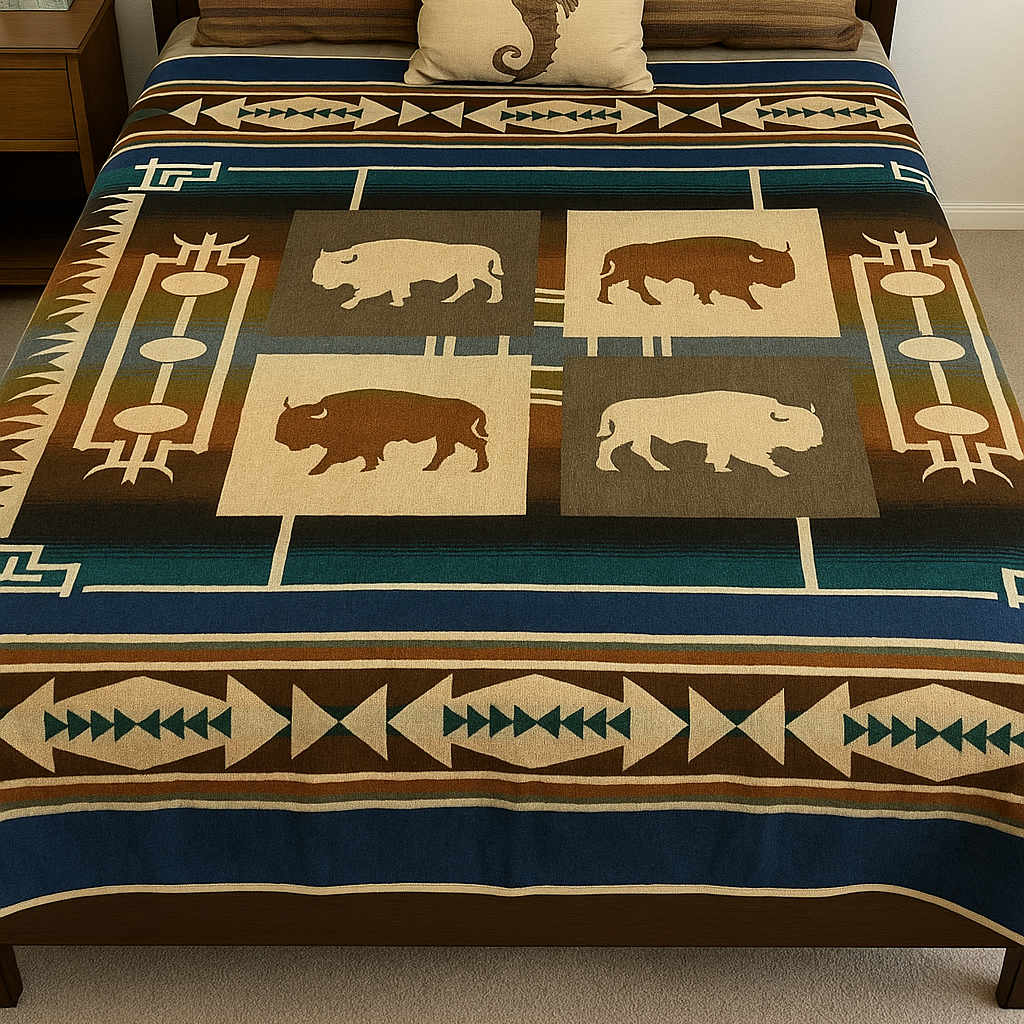 OLDTRIBES™ Buffalo Reversible  Blanket