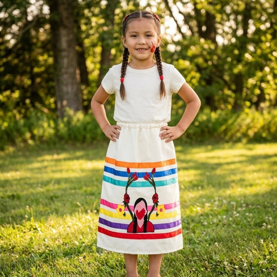 OLDTRIBES™ Youth No more stolen Sister Ribbon Skirt