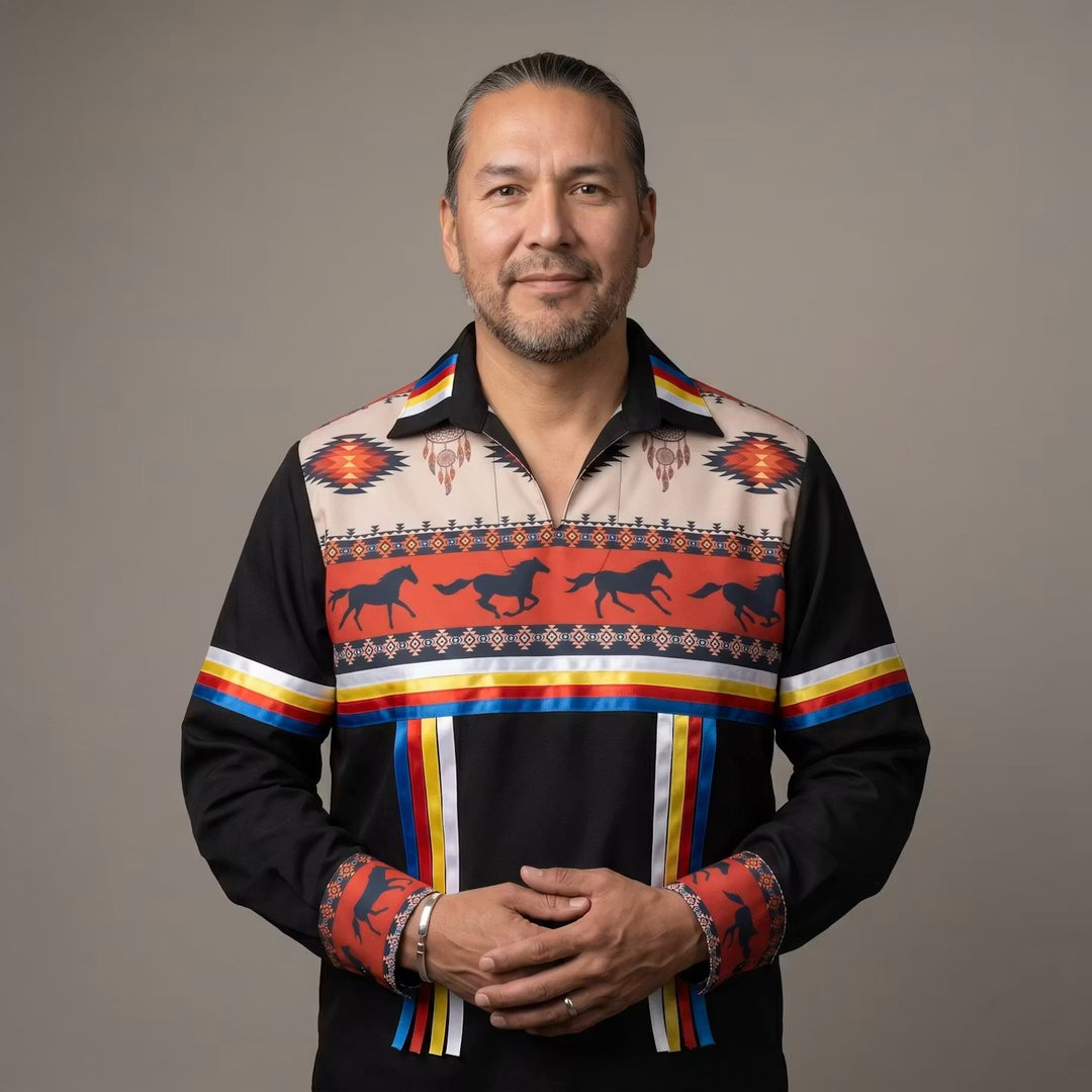 Ribbon Shirt with Horses