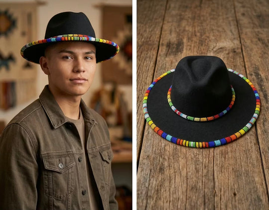 Size-61 Handmade Beaded Hat