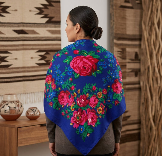 Classic Kokum Scarf(Blue)