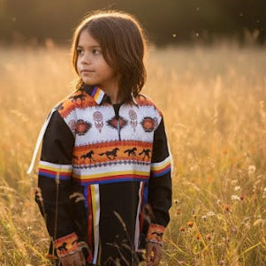 Orange and White Youth Ribbon shirt