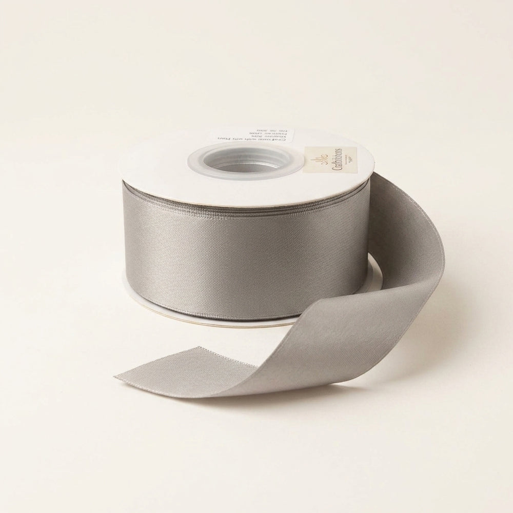 Satin Ribbon Double Face-Khaki #009- 3.8 cm Wide