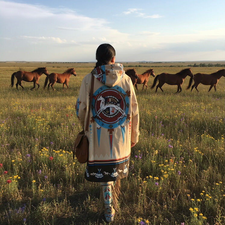 Ivory Stallion 3/4-Length Coat