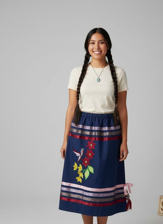 Jupe en ruban à motif colibri dansant OLDTRIBES™