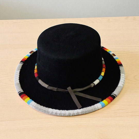 Size-60 Handmade Beaded Hat