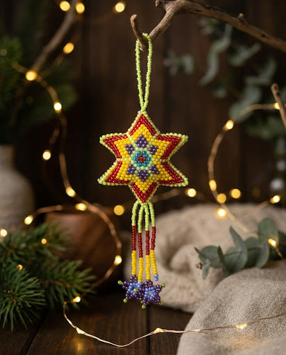 Green bead Sunrise Flame Star
