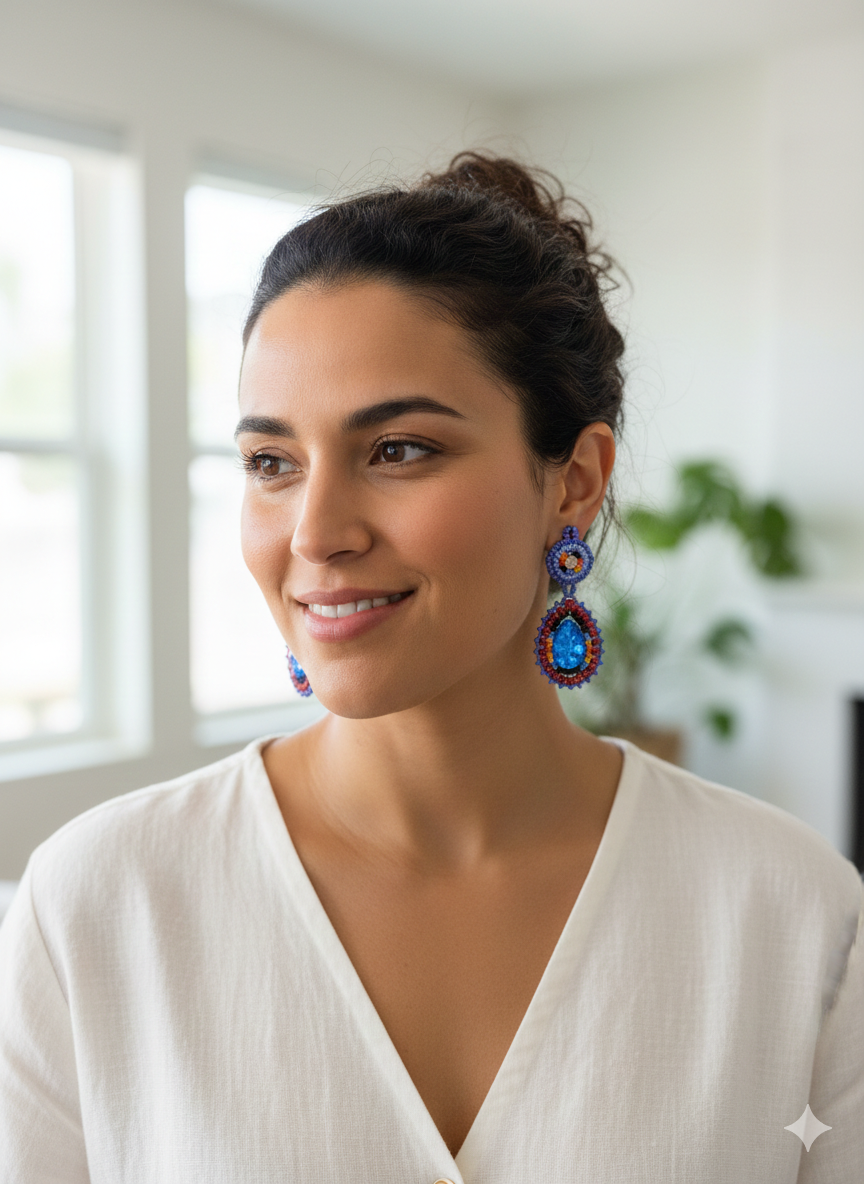 Drop Beaded Earrings(8)