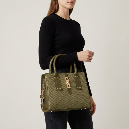 Heritage Chevron Satchel