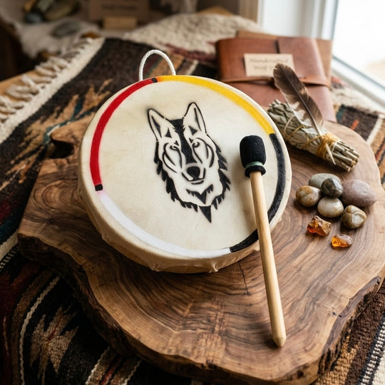 Wolf 8” Hand Drum
