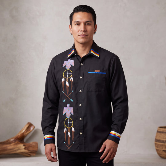 Embroidered Ribbon Shirt (Eagle)