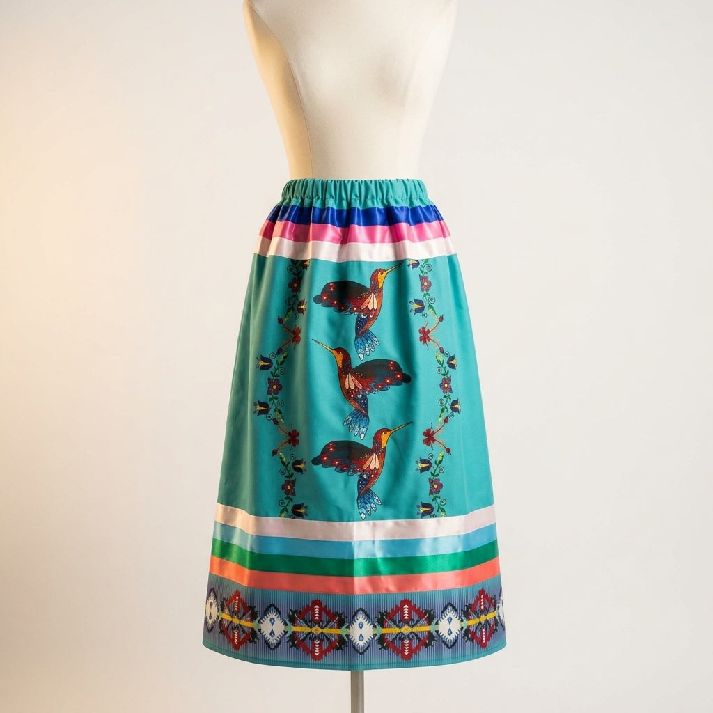 OLDTRIBES™ Humming bird Ribbon Skirt