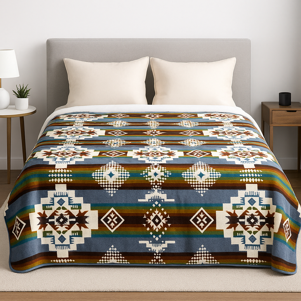 OLDTRIBES™ Star Path Reversible Alpaca Blanket