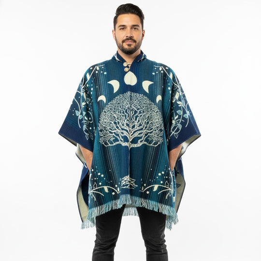 Tree of Life Wool Poncho