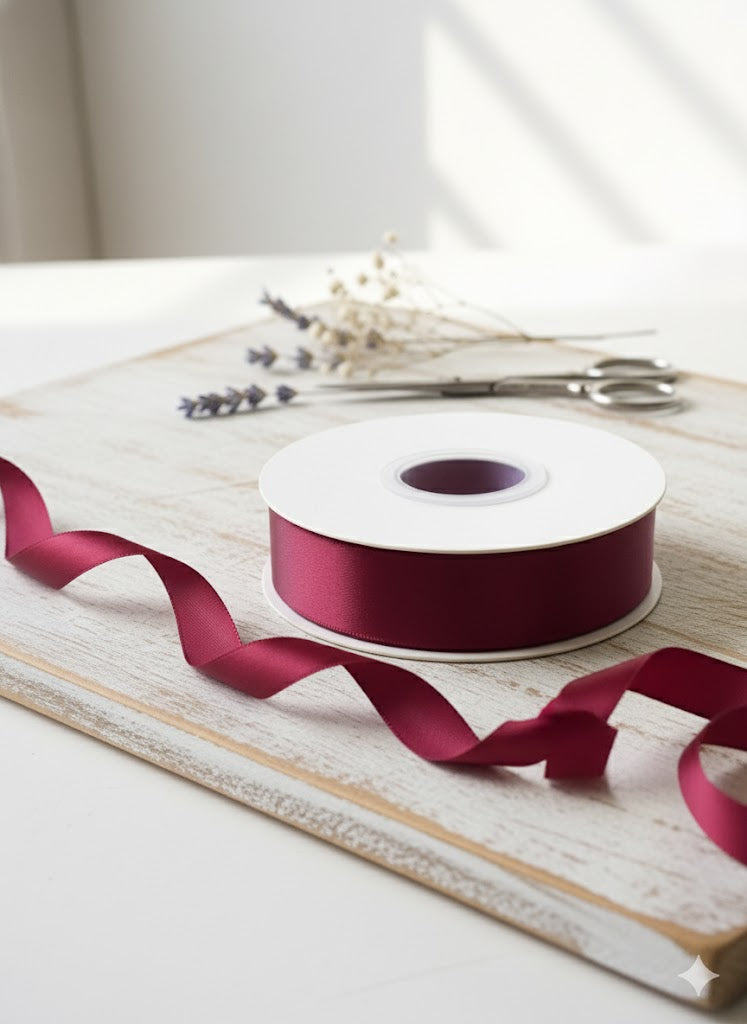 30 Meter Double Maroon #789 Ribbon Roll