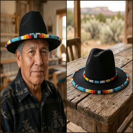 Size-57 Handmade Beaded Hat